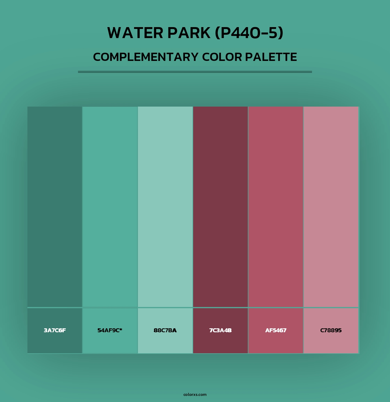 Water Park (P440-5) - Complementary Color Palette