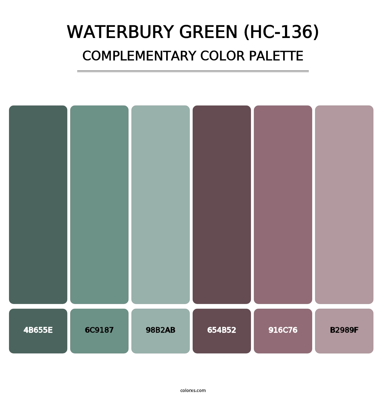 Waterbury Green (HC-136) - Complementary Color Palette