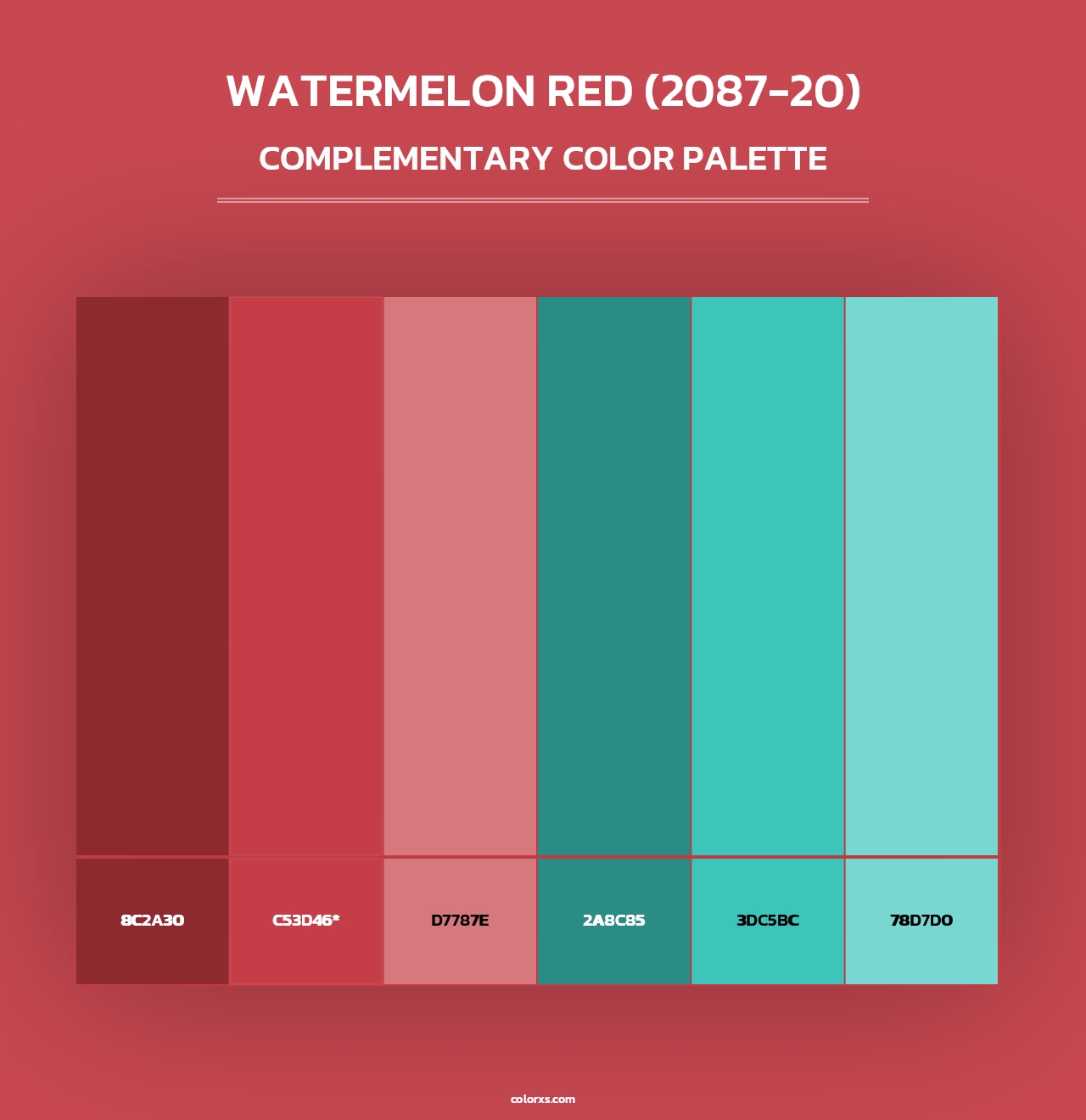 Watermelon Red (2087-20) - Complementary Color Palette