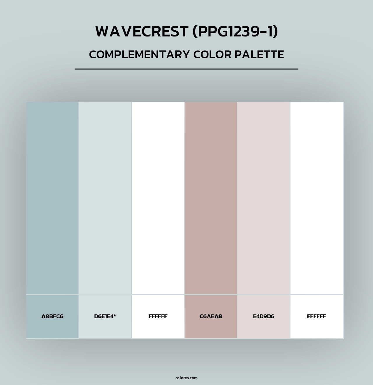 Wavecrest (PPG1239-1) - Complementary Color Palette