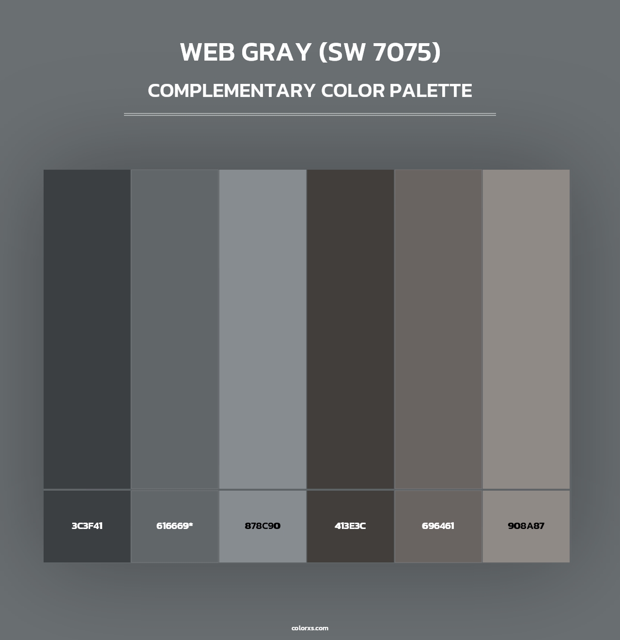 Web Gray (SW 7075) - Complementary Color Palette
