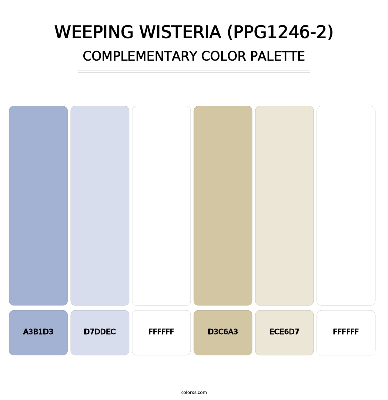 Weeping Wisteria (PPG1246-2) - Complementary Color Palette