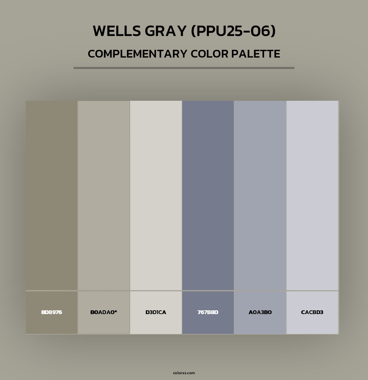 Wells Gray (PPU25-06) - Complementary Color Palette