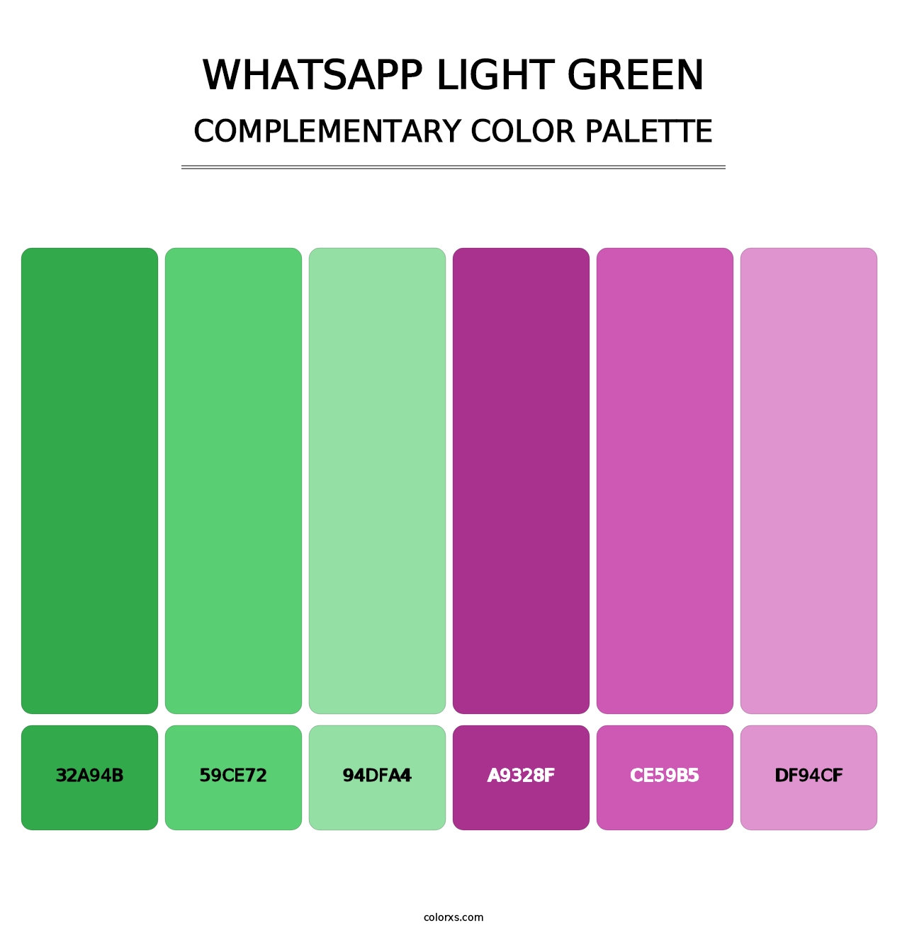 WhatsApp Light Green - Complementary Color Palette