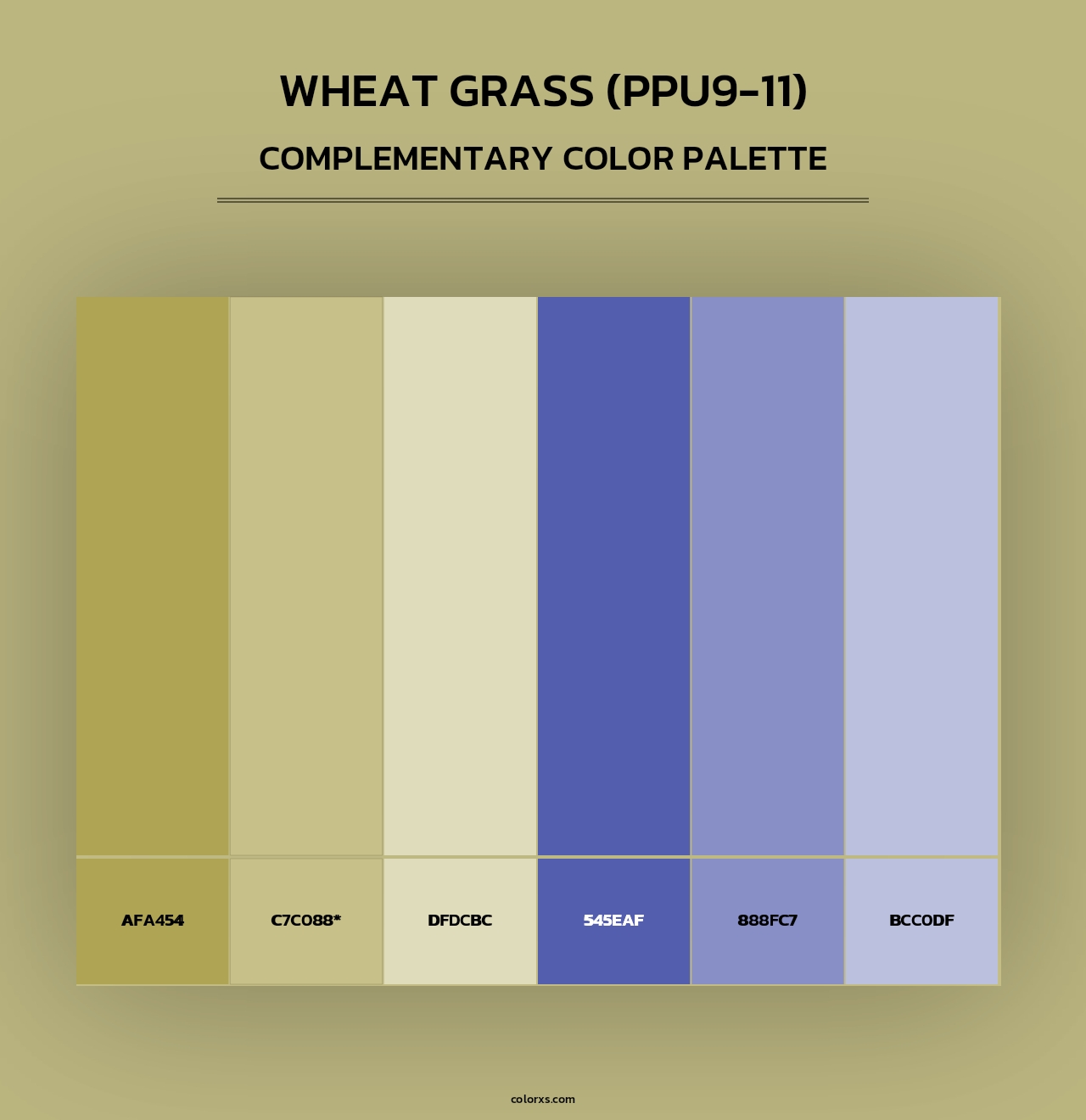 Wheat Grass (PPU9-11) - Complementary Color Palette