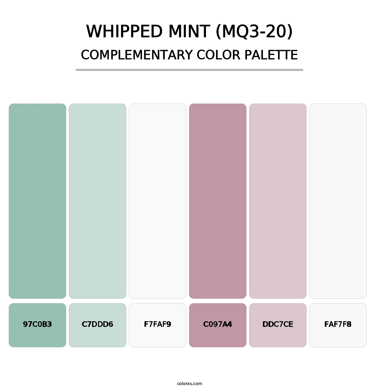 Whipped Mint (MQ3-20) - Complementary Color Palette
