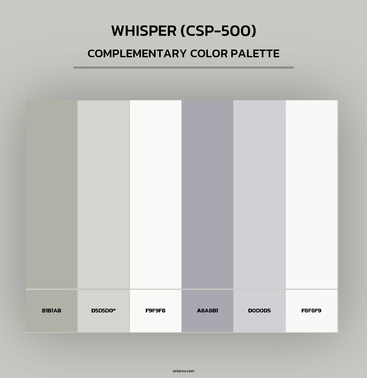 Whisper (CSP-500) - Complementary Color Palette