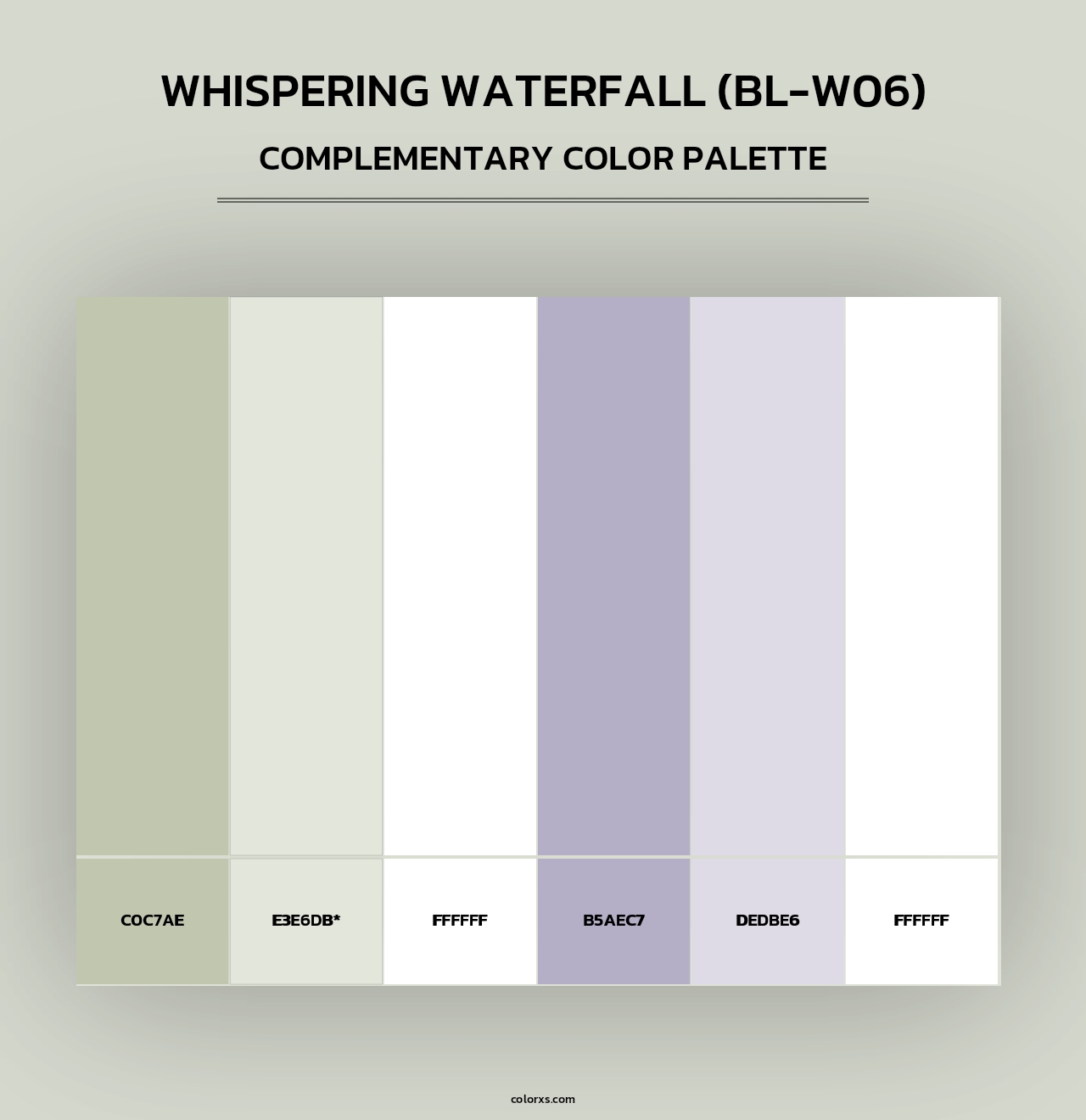 Whispering Waterfall (BL-W06) - Complementary Color Palette