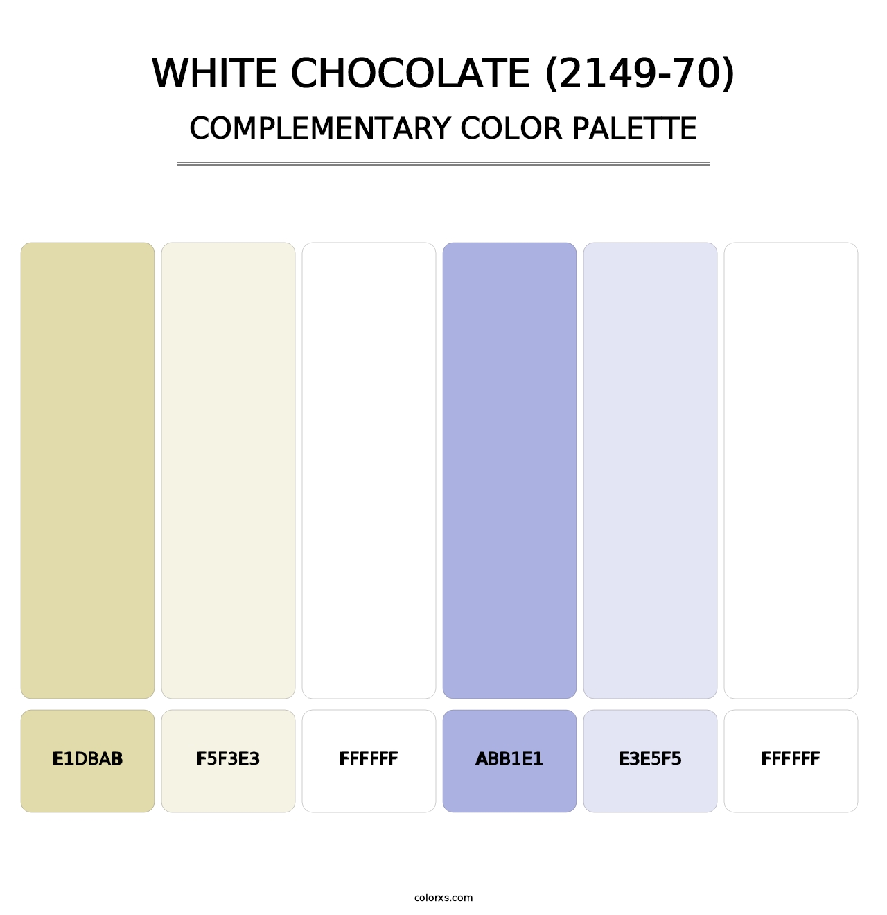 White Chocolate (2149-70) - Complementary Color Palette