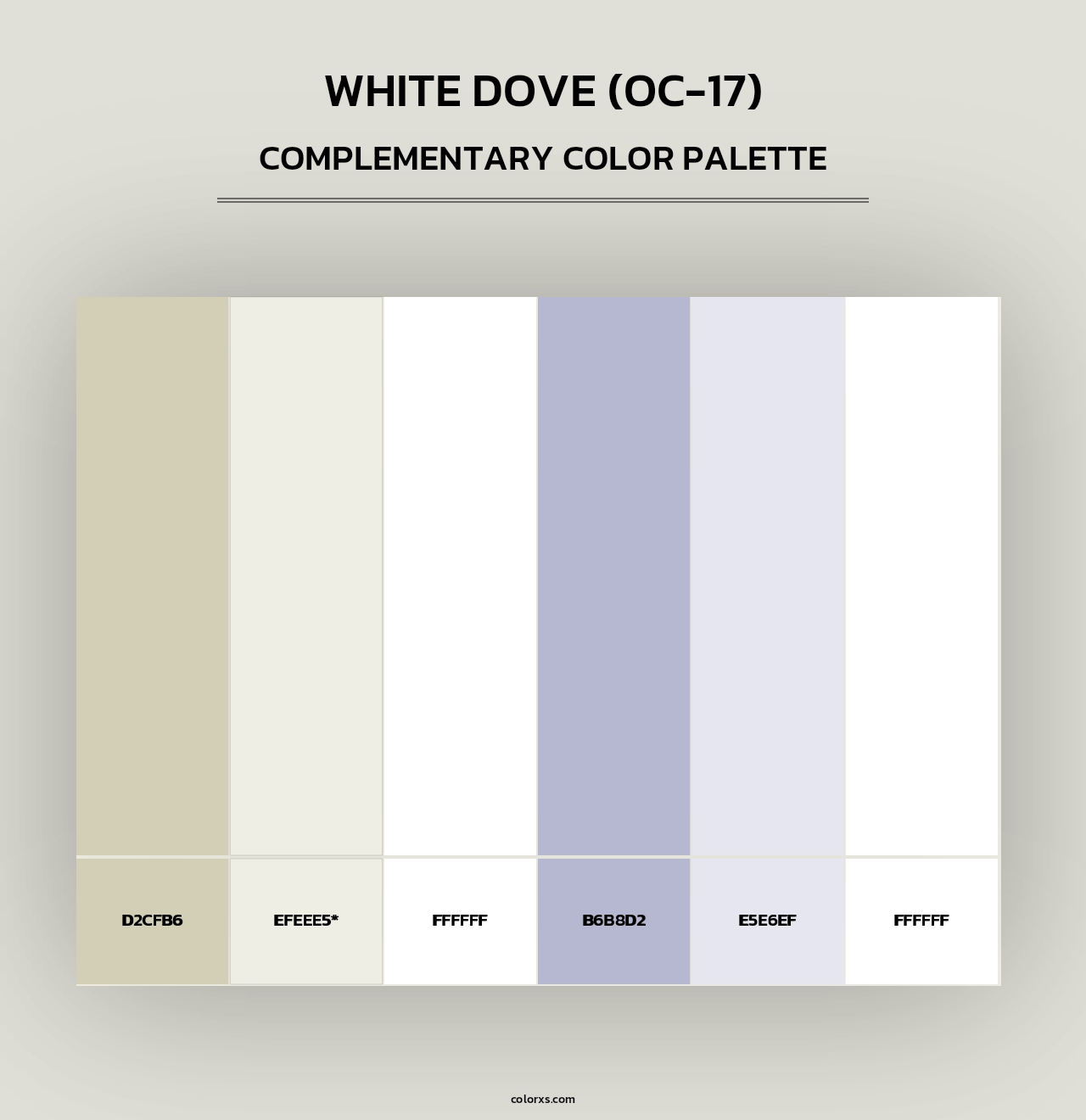 White Dove (OC-17) - Complementary Color Palette