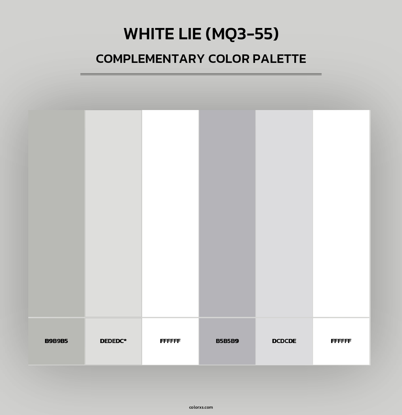 White Lie (MQ3-55) - Complementary Color Palette
