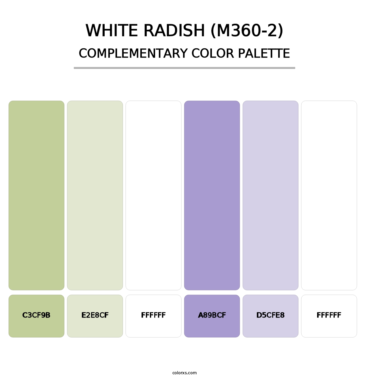 White Radish (M360-2) - Complementary Color Palette
