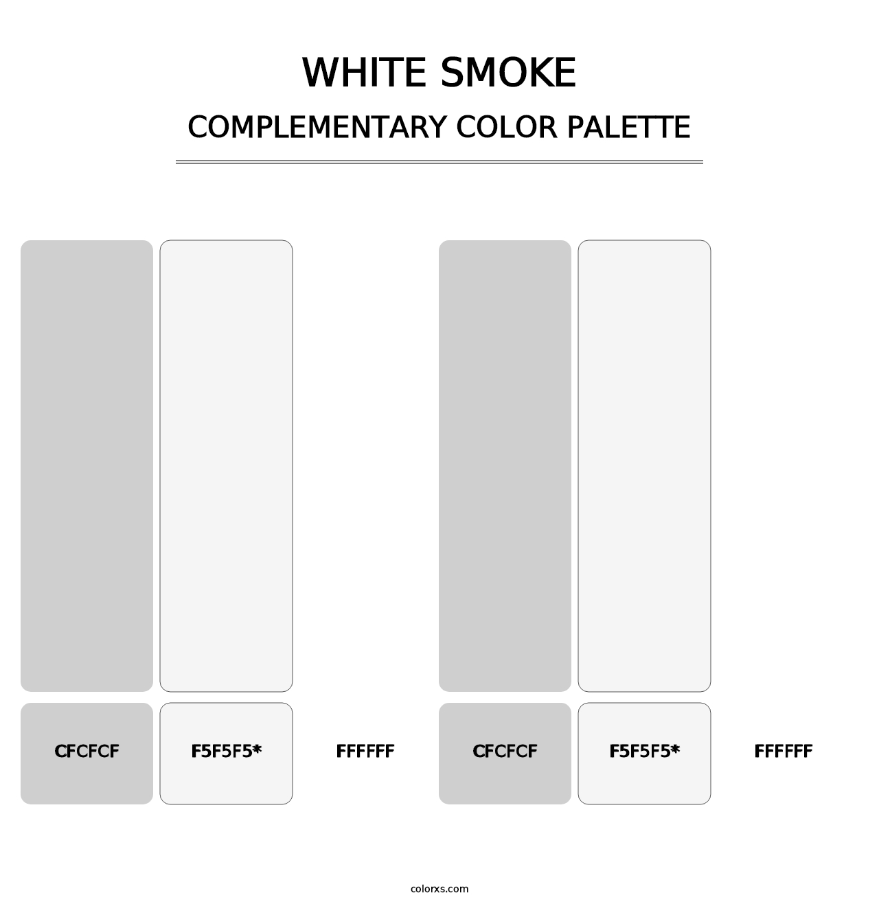 White Smoke - Complementary Color Palette
