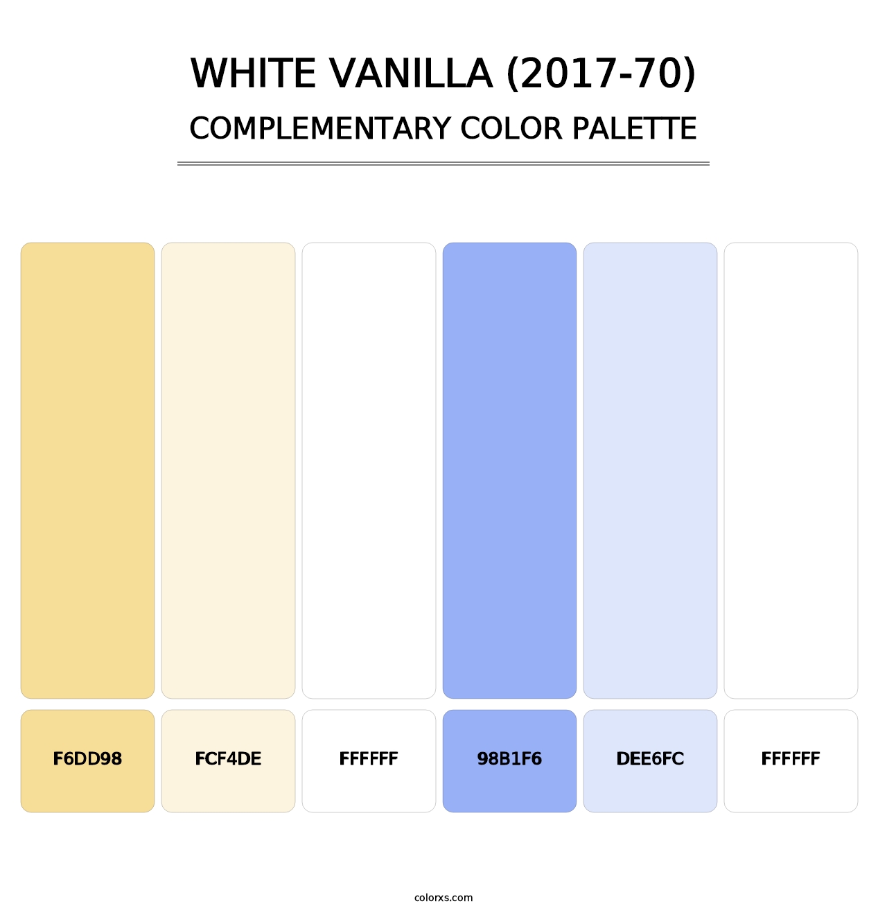 White Vanilla (2017-70) - Complementary Color Palette