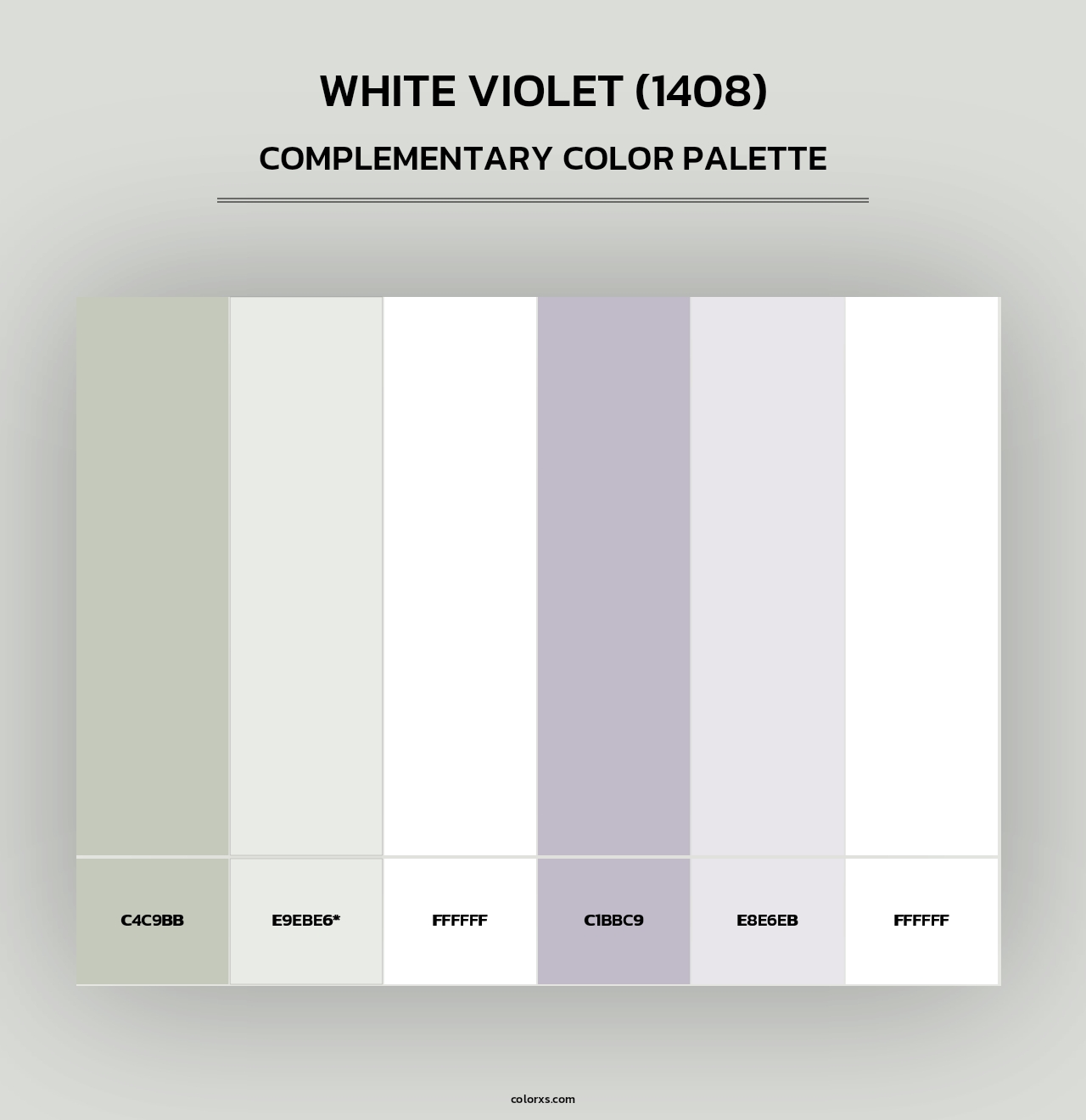 White Violet (1408) - Complementary Color Palette