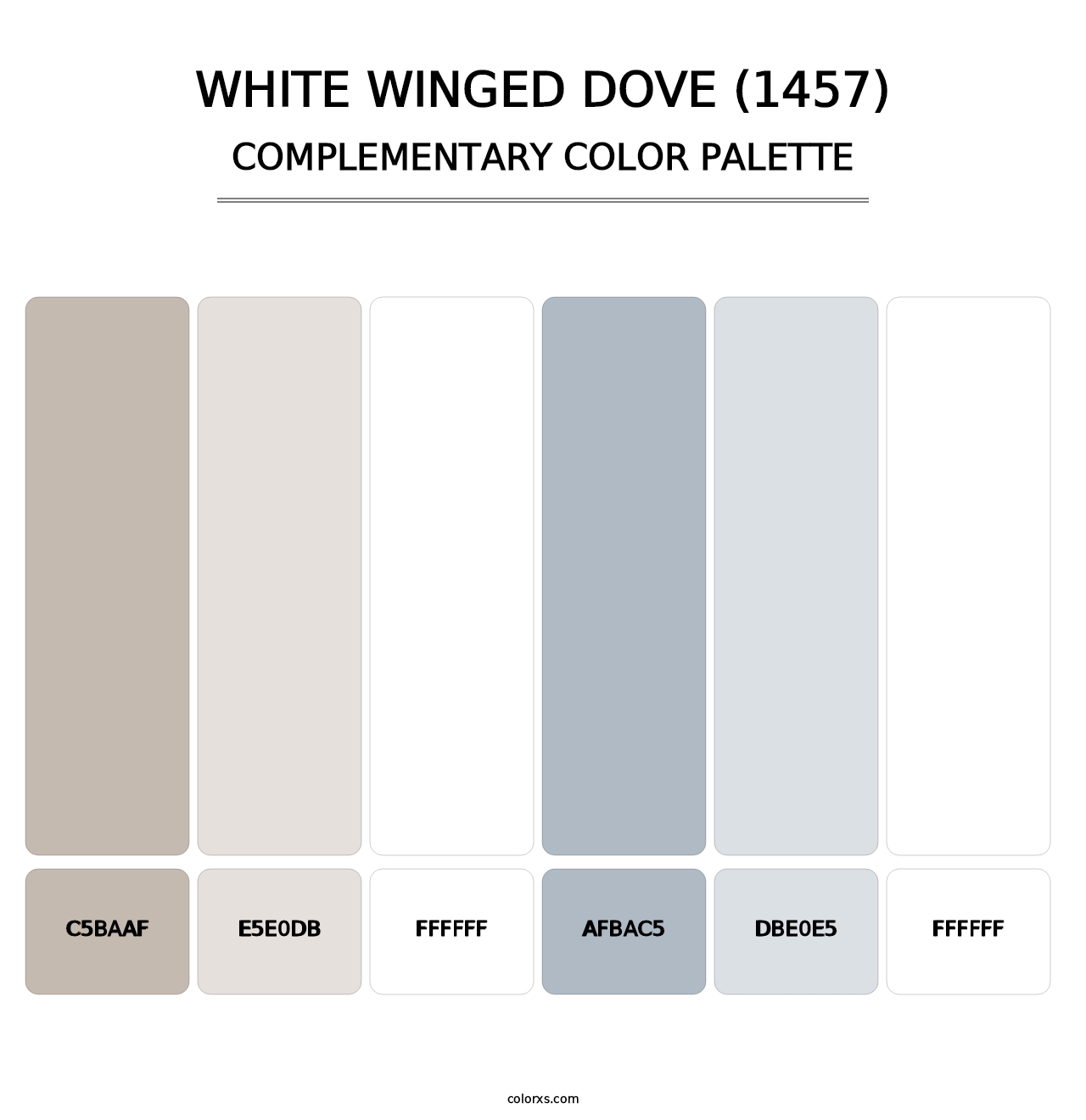 White Winged Dove (1457) - Complementary Color Palette