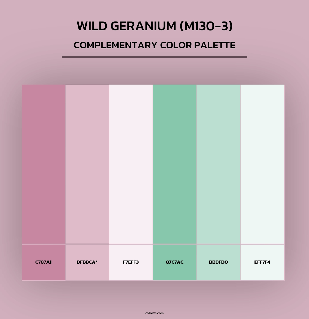 Wild Geranium (M130-3) - Complementary Color Palette