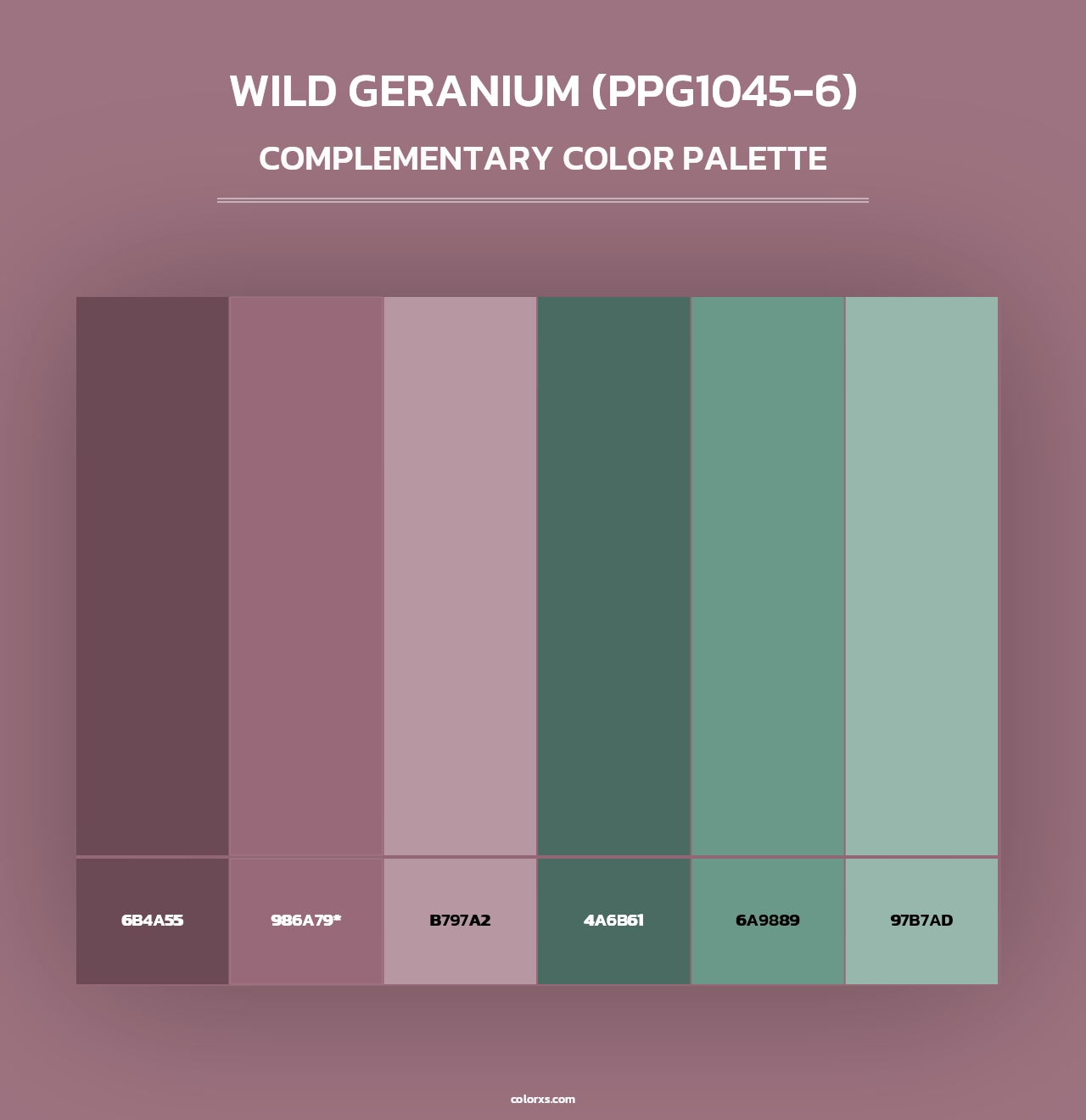 Wild Geranium (PPG1045-6) - Complementary Color Palette