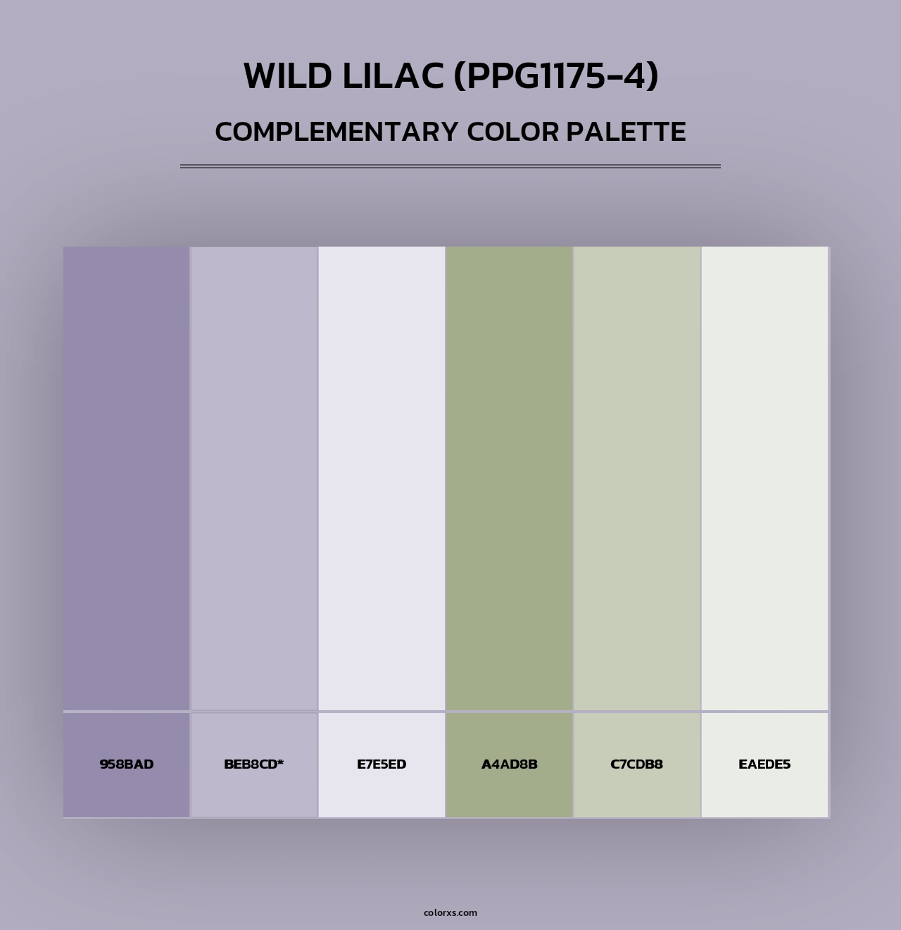 Wild Lilac (PPG1175-4) - Complementary Color Palette