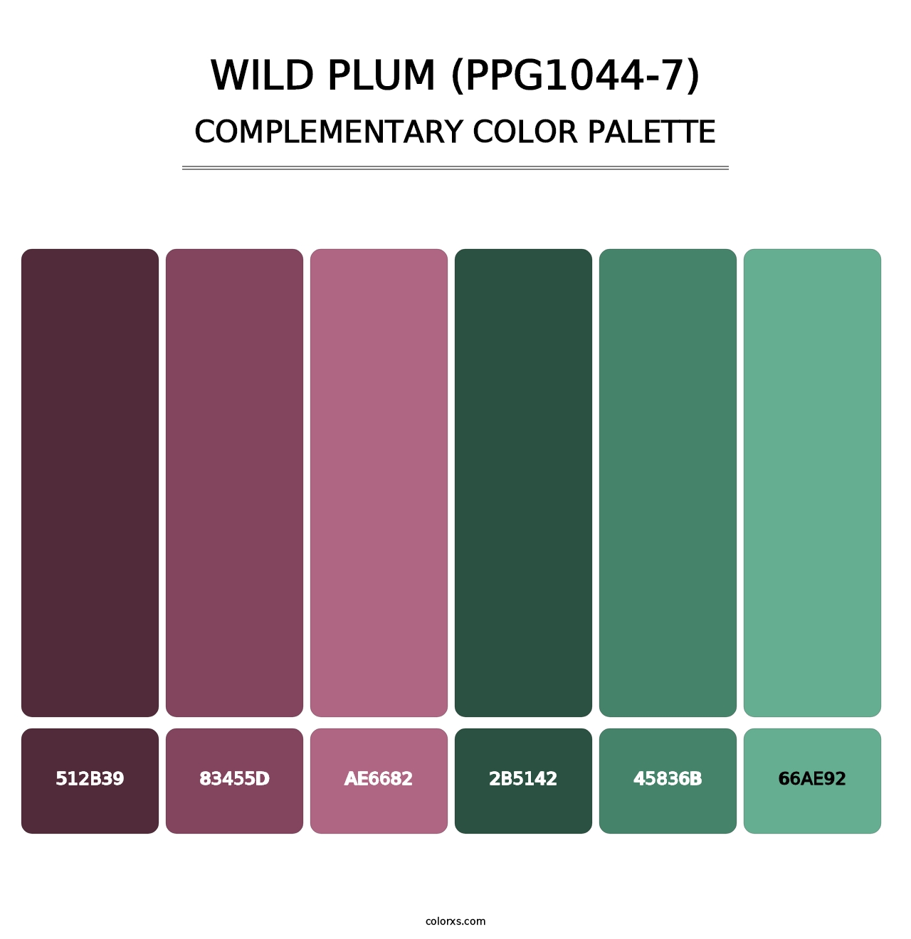 Wild Plum (PPG1044-7) - Complementary Color Palette