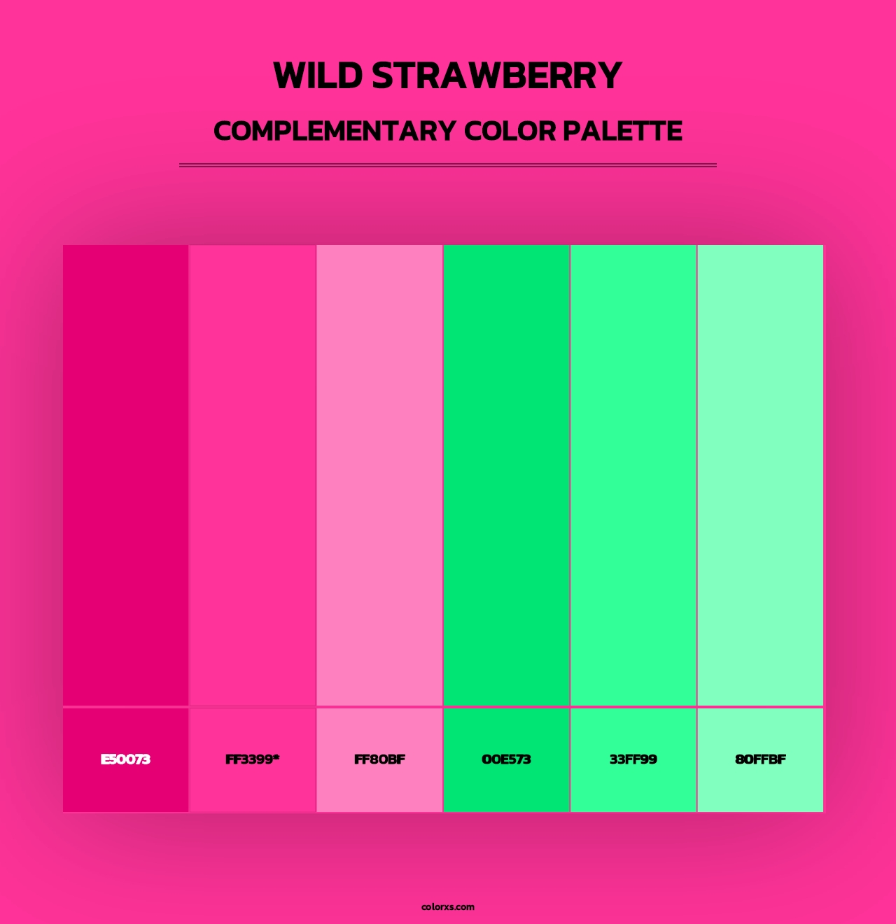 Wild Strawberry - Complementary Color Palette