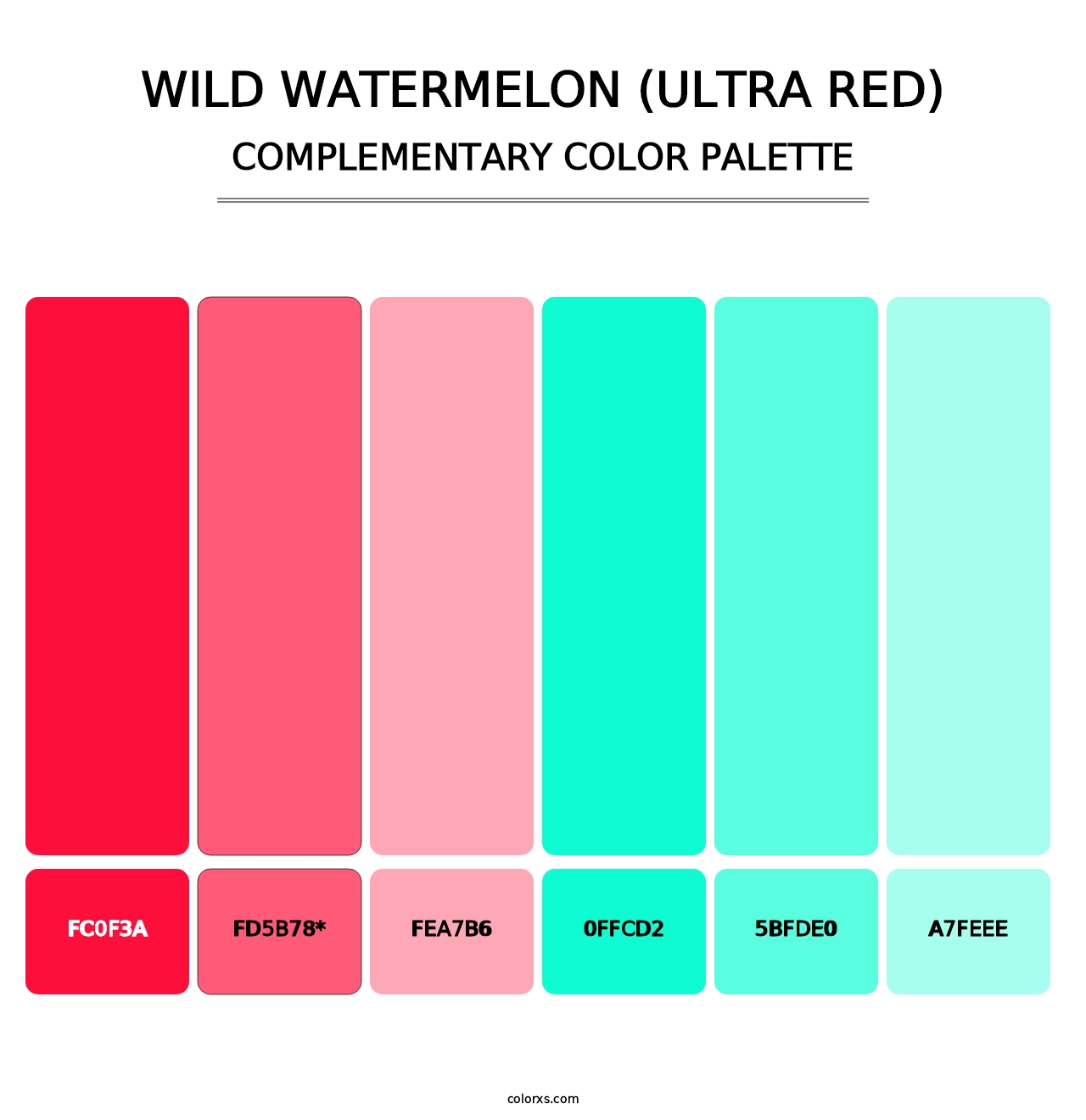 Wild Watermelon (Ultra Red) - Complementary Color Palette