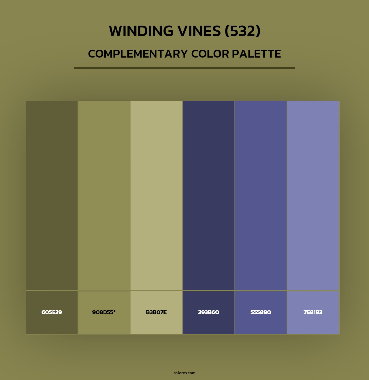 Winding Vines (532) - Complementary Color Palette