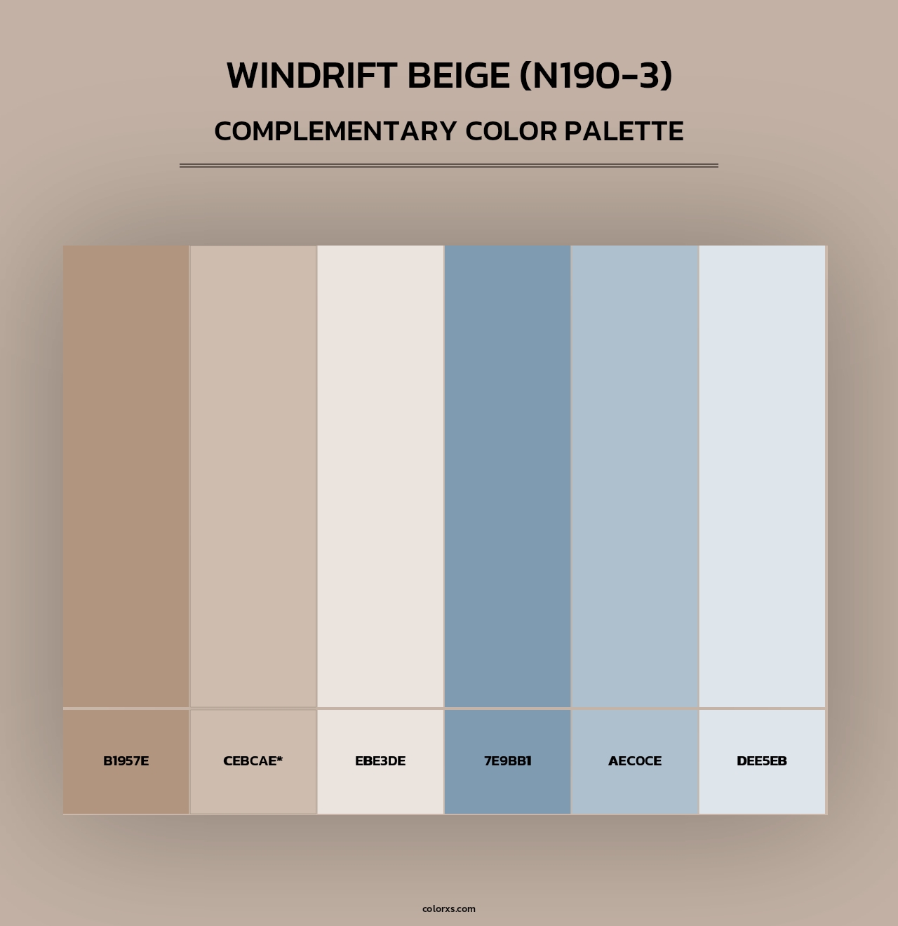 Windrift Beige (N190-3) - Complementary Color Palette