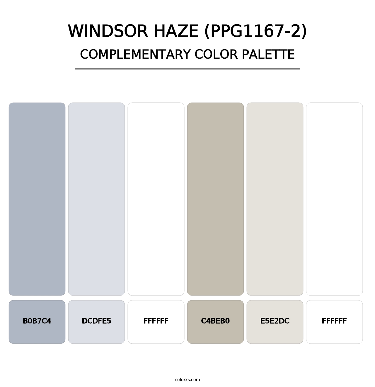 Windsor Haze (PPG1167-2) - Complementary Color Palette