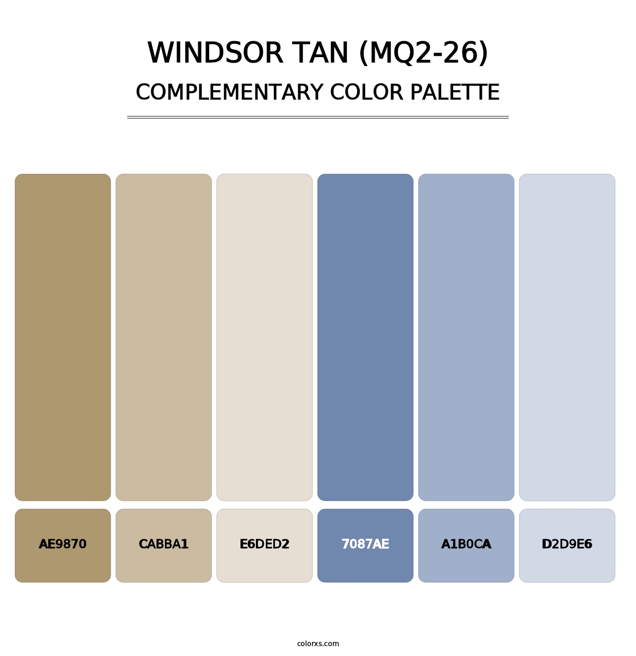 Windsor Tan (MQ2-26) - Complementary Color Palette