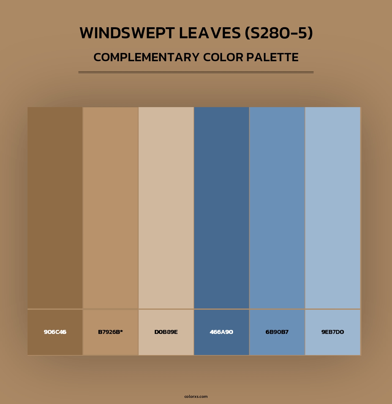 Windswept Leaves (S280-5) - Complementary Color Palette