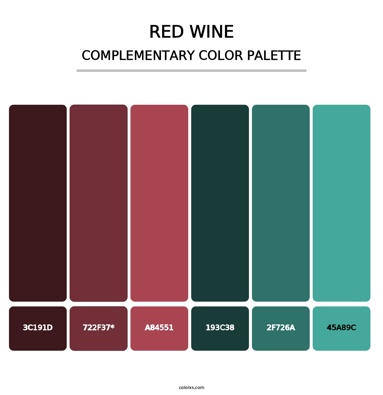 Red Wine - Complementary Color Palette