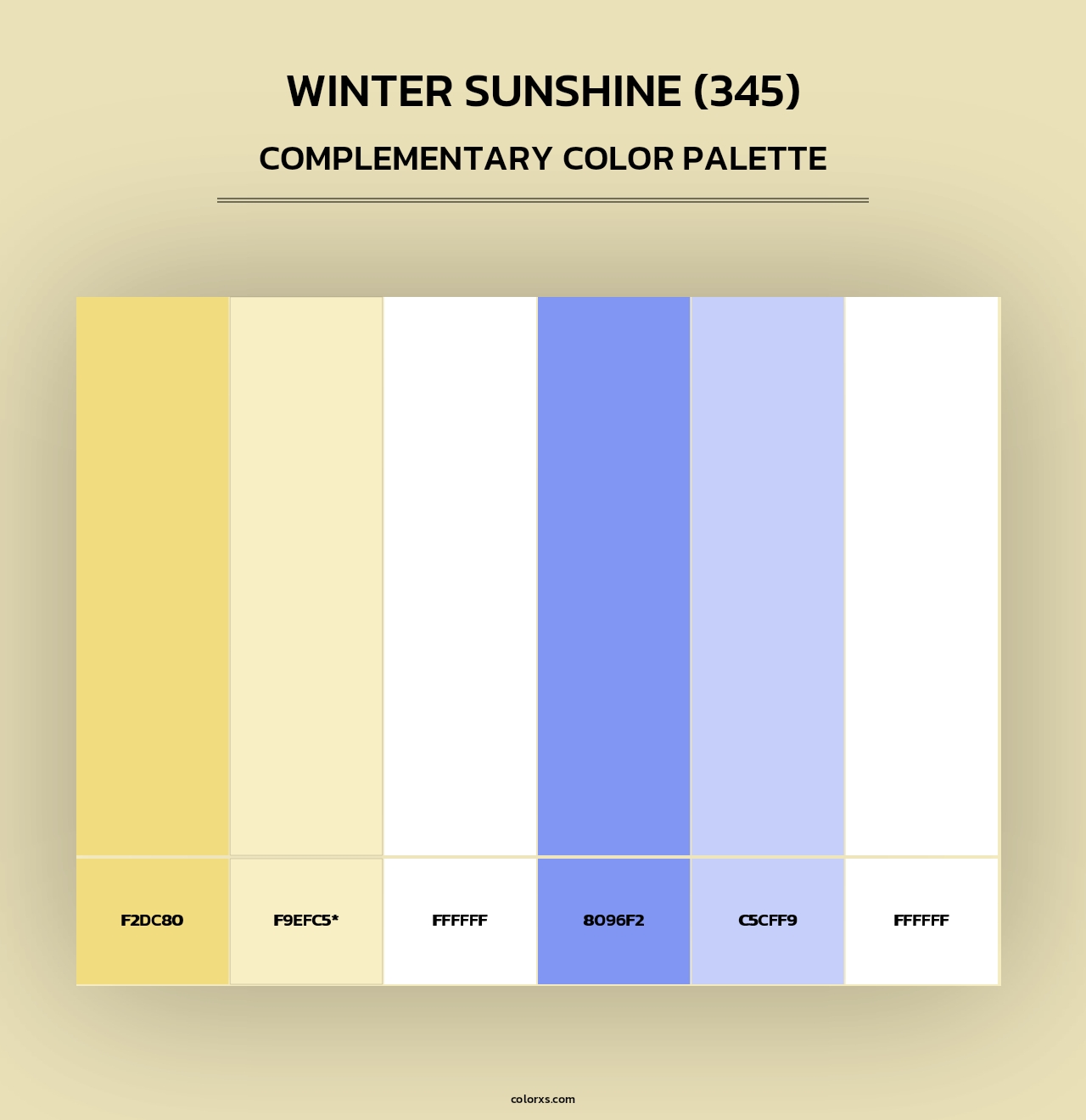 Winter Sunshine (345) - Complementary Color Palette