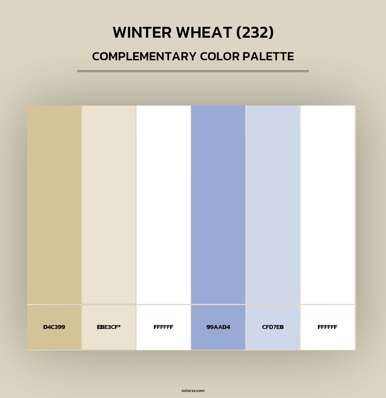 Winter Wheat (232) - Complementary Color Palette