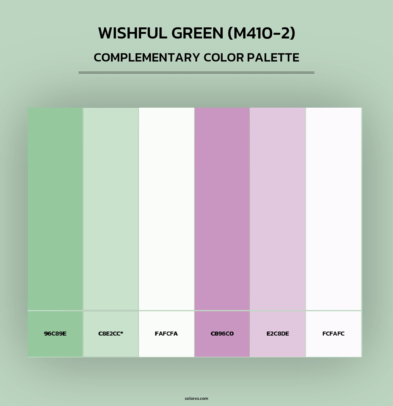 Wishful Green (M410-2) - Complementary Color Palette