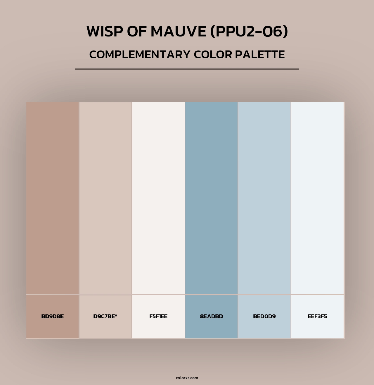 Wisp Of Mauve (PPU2-06) - Complementary Color Palette