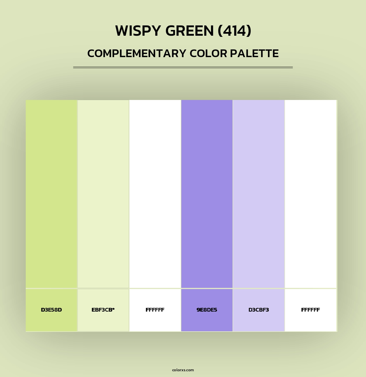 Wispy Green (414) - Complementary Color Palette