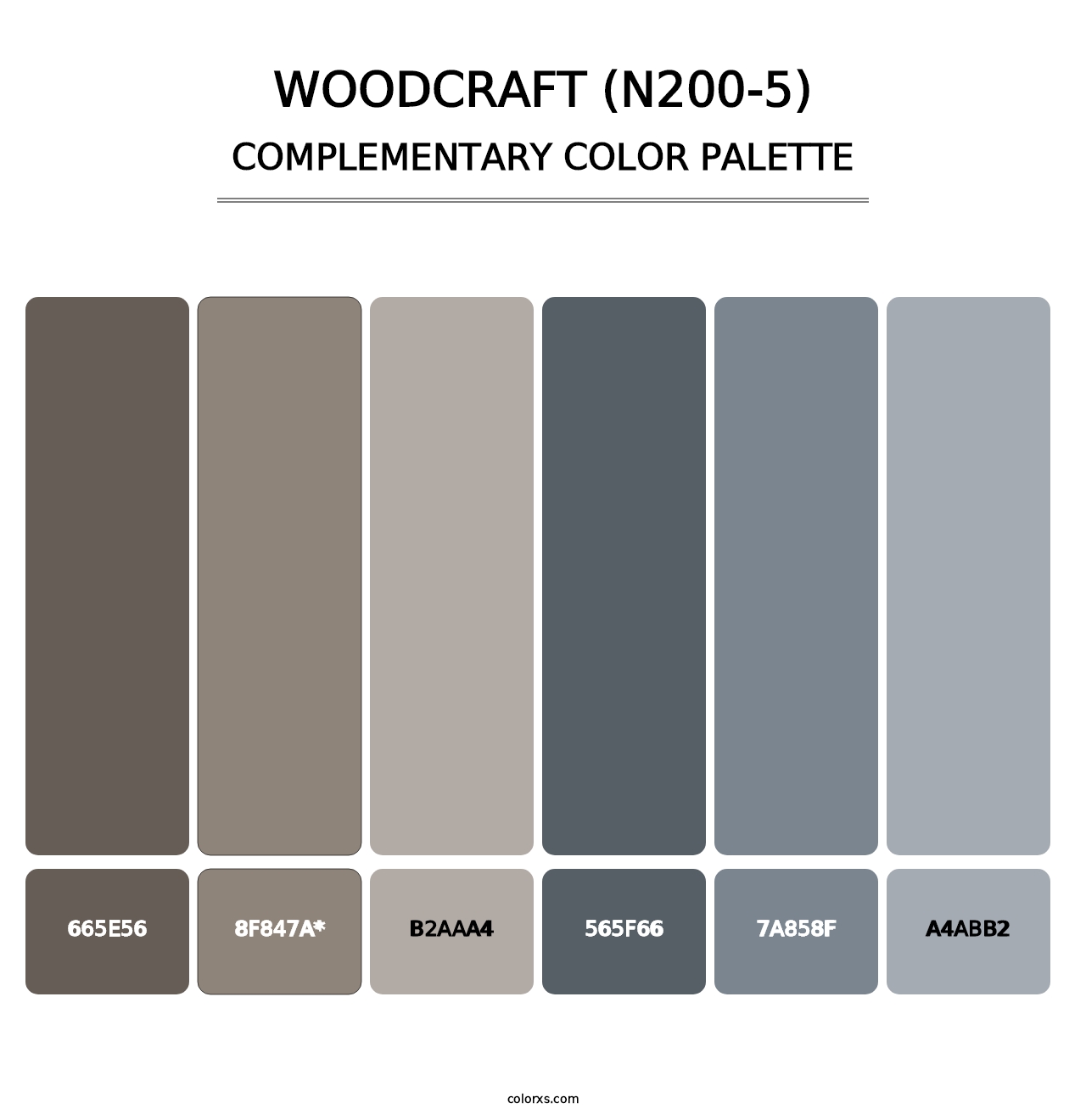 Woodcraft (N200-5) - Complementary Color Palette