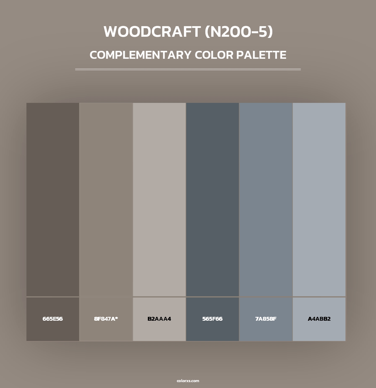Woodcraft (N200-5) - Complementary Color Palette