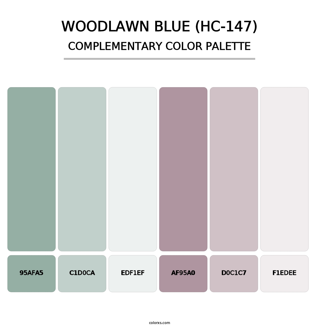 Woodlawn Blue (HC-147) - Complementary Color Palette