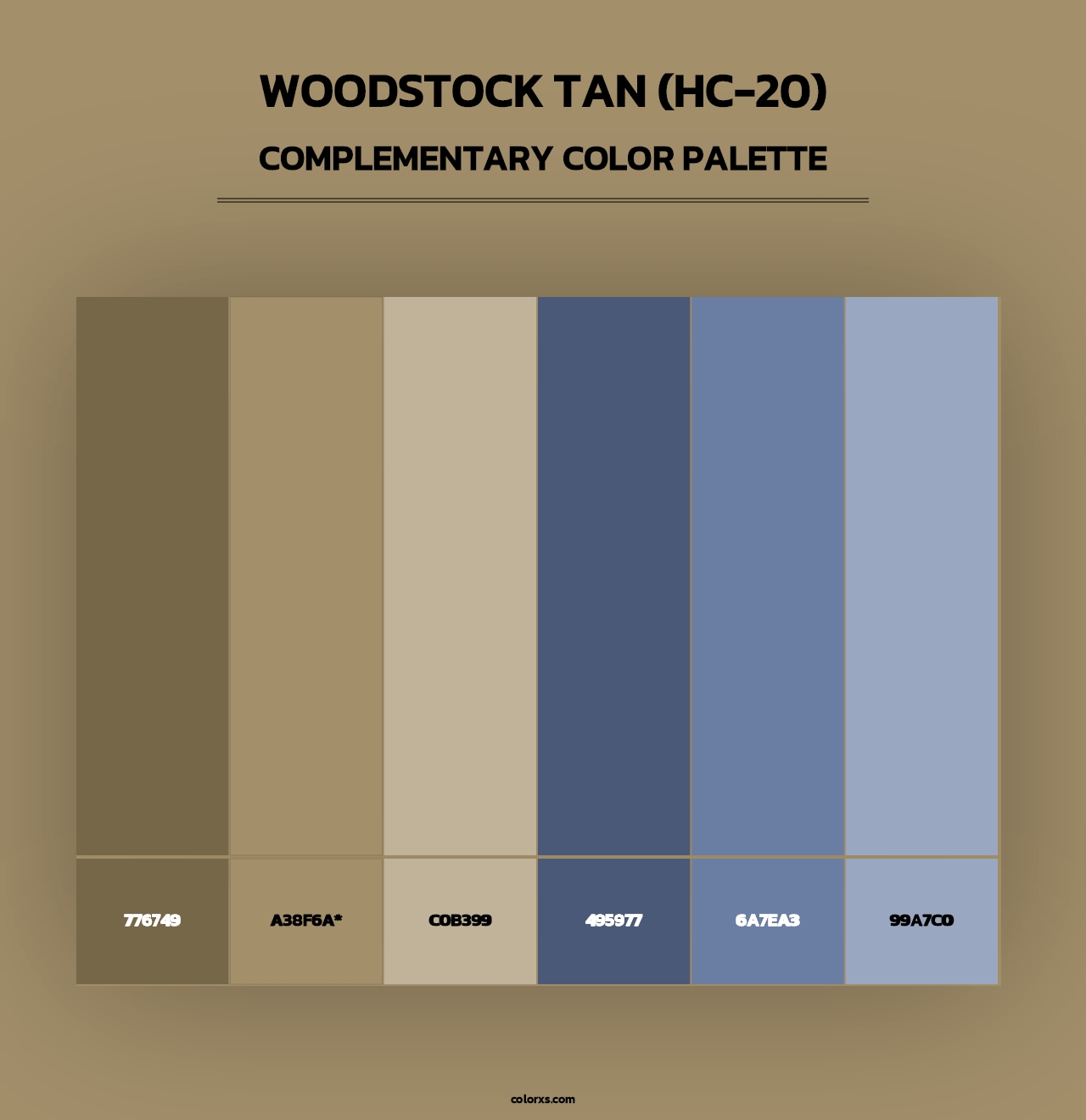 Woodstock Tan (HC-20) - Complementary Color Palette