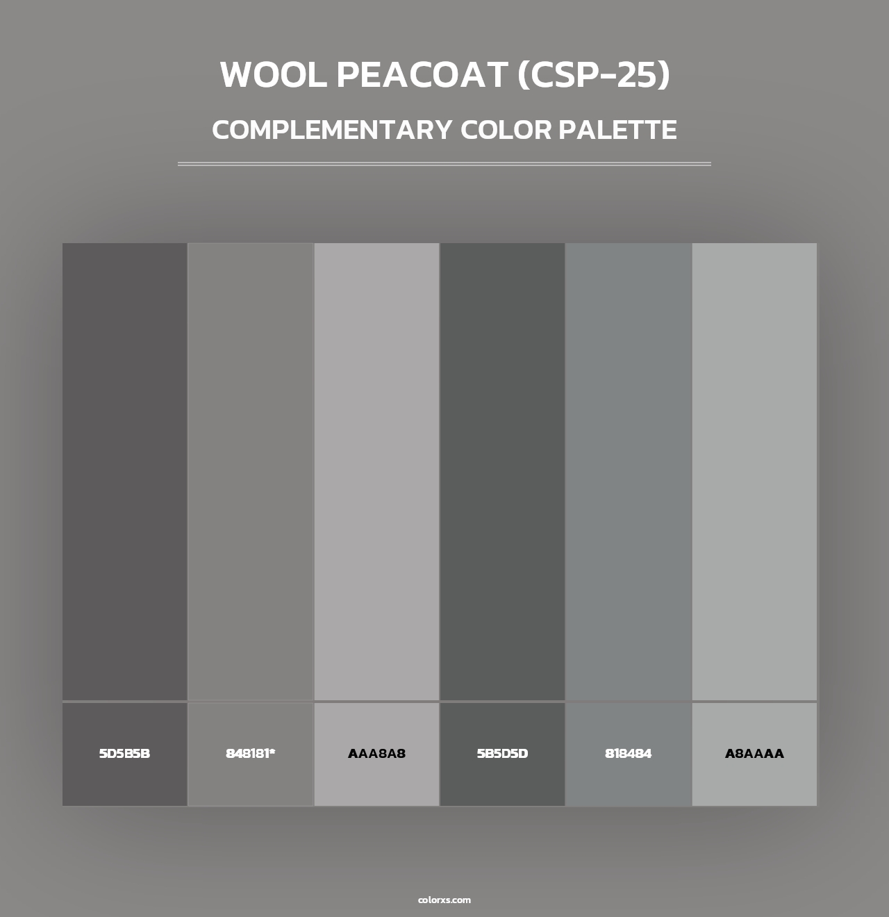 Wool Peacoat (CSP-25) - Complementary Color Palette