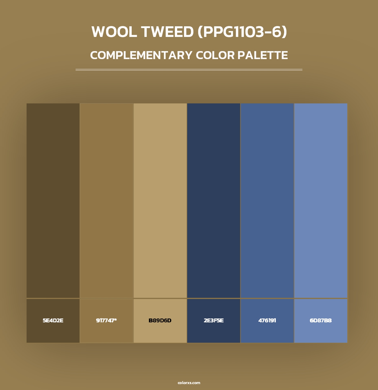 Wool Tweed (PPG1103-6) - Complementary Color Palette