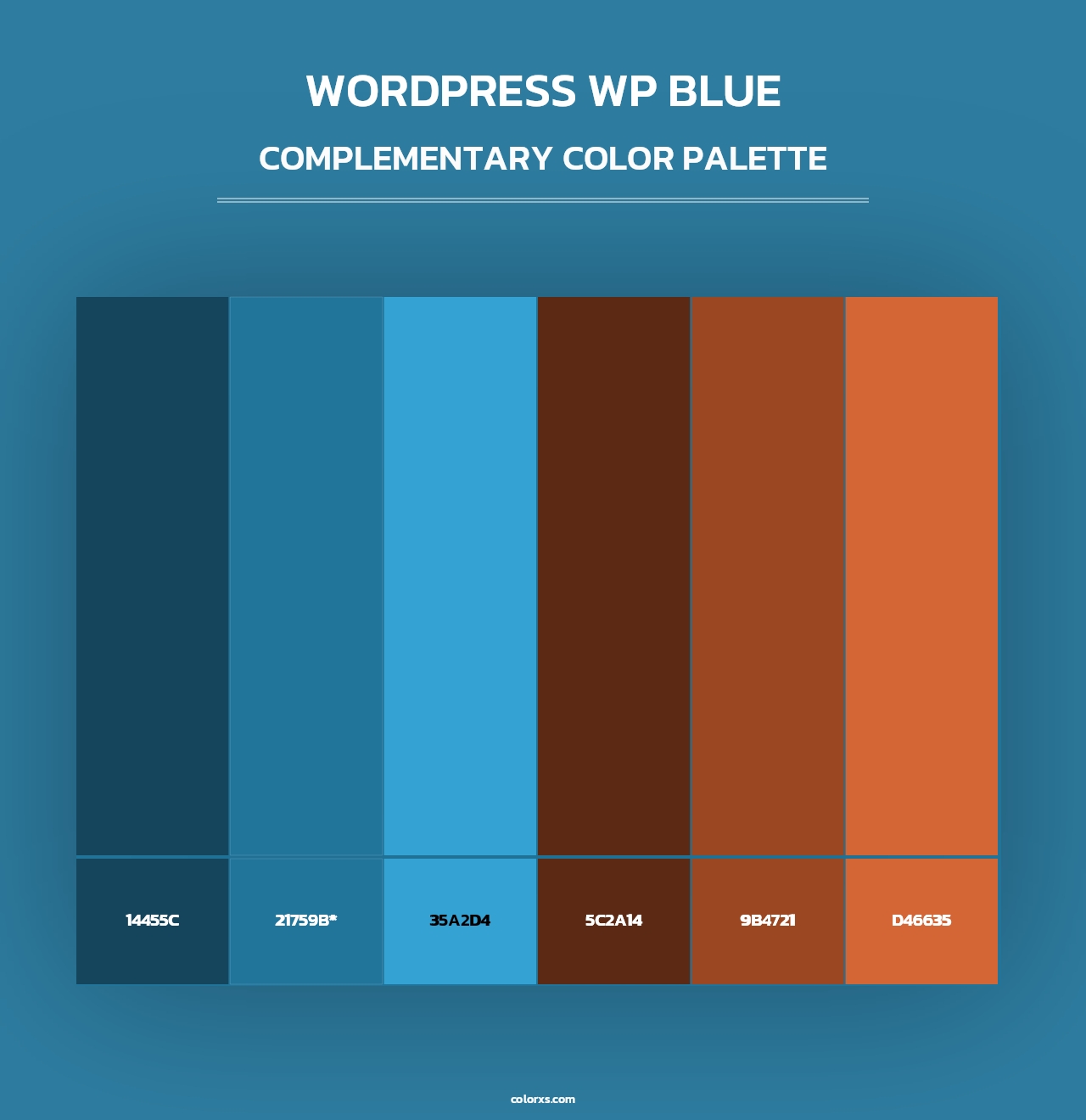 WordPress WP Blue - Complementary Color Palette