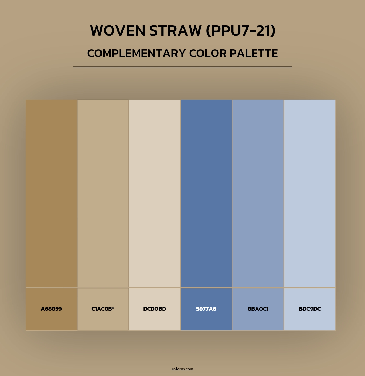 Woven Straw (PPU7-21) - Complementary Color Palette