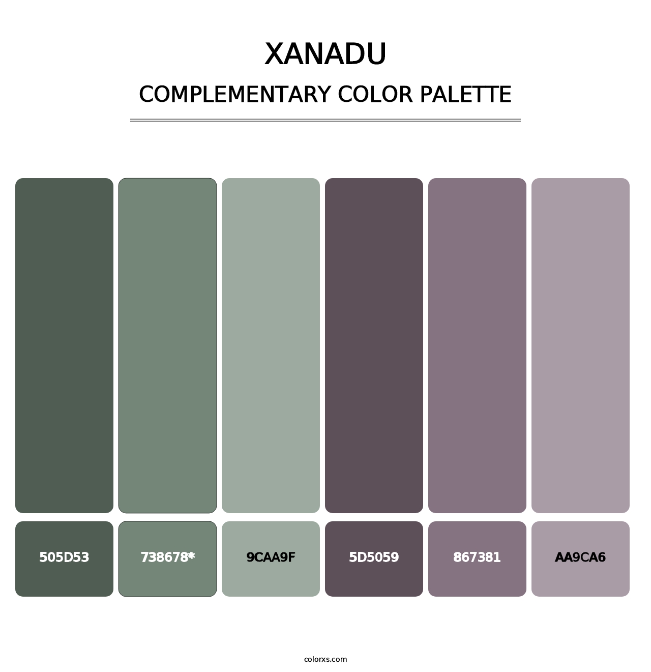 Xanadu - Complementary Color Palette