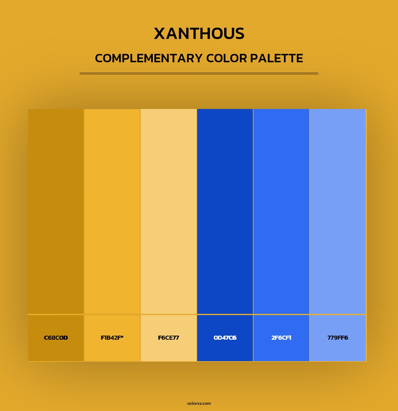 Xanthous - Complementary Color Palette