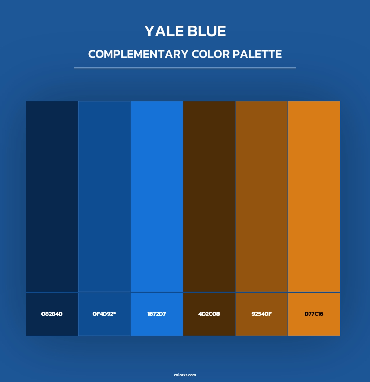 Yale Blue - Complementary Color Palette