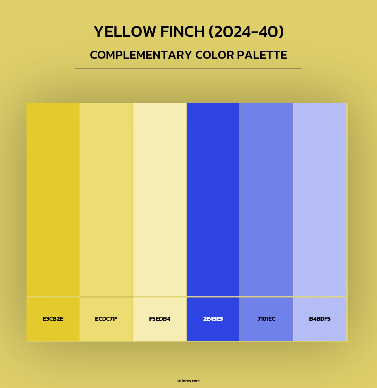Yellow Finch (2024-40) - Complementary Color Palette