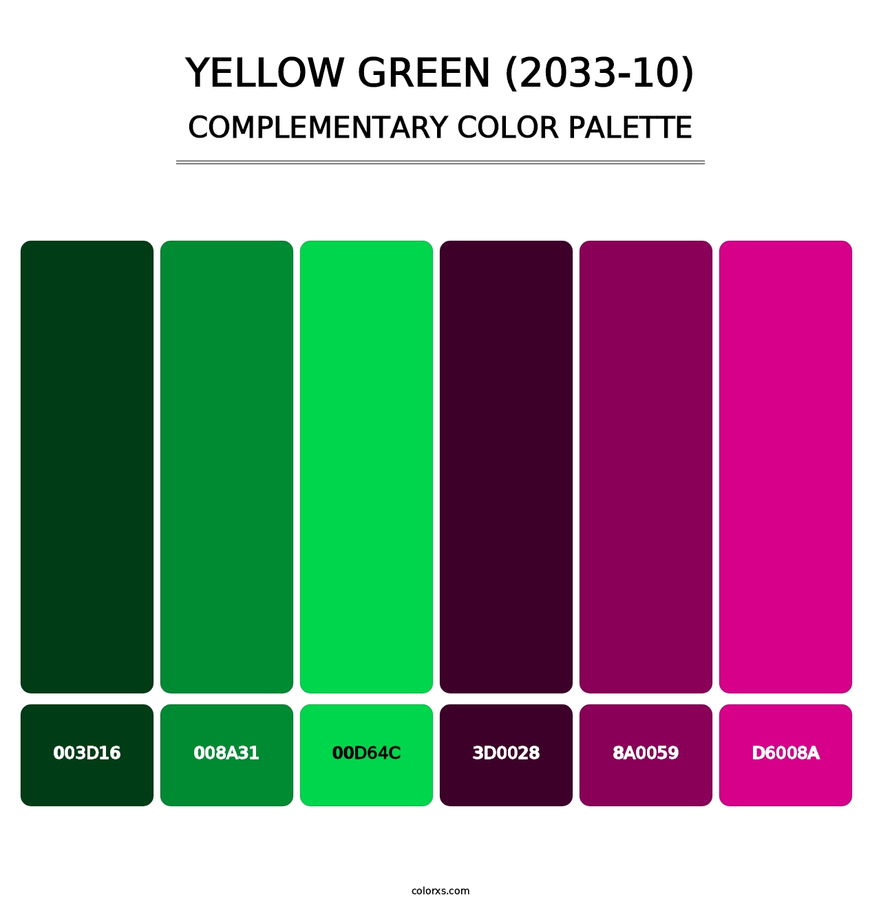 Yellow Green (2033-10) - Complementary Color Palette